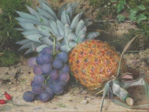 Pineapple And Grapes by John Sherrin