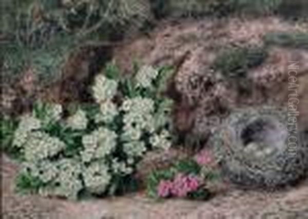 Still Life With Birds Nest And Flowers - view 1