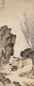 Brewing Tea In The Mountain by Li Shida
