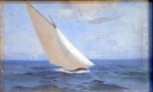 Yacht At Sea by Henry Shields