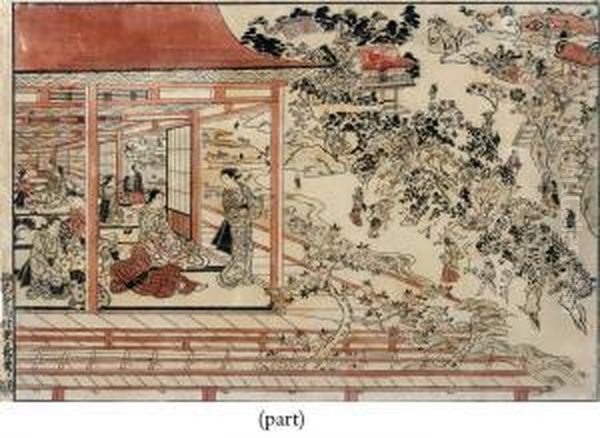 Figures Inside A Pavillion Looking - view 1
