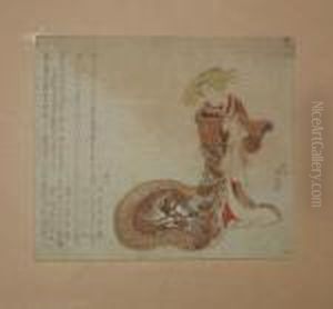 Une Jeune Femme Debout by Yanagawa Shigenobu