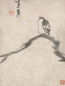 Bird On A Tree Branch by Niu Shihui