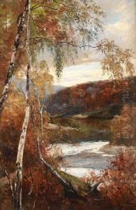 Autumnal View by Andrei Nikolaevich Shilder