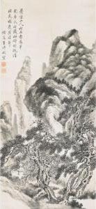 Mountain Landscape And Pine Trees by Wang Shimin