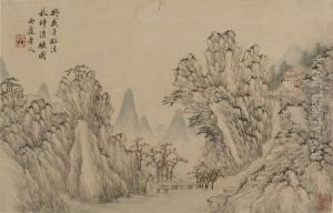 Landscape In The Manner Of Shengmao by Wang Shimin