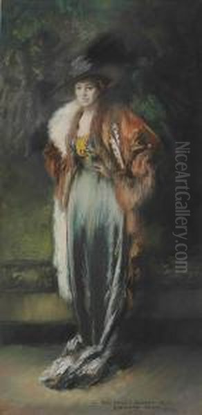 Mrs. A. Stewart Walker In A Fur - view 1