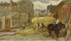 The Hay Cart by Walter Shirlaw