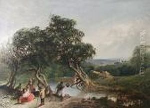Landscape With Children Fishing Landscape With Children Fishing