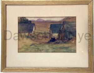 Depicting A Fence Between Two Buildings by John Shirreffs