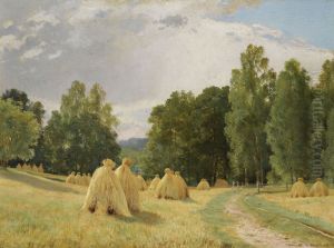 Haystacks, Preobrazhenskoe by Ivan Shishkin