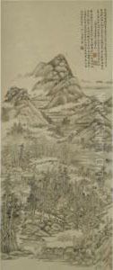 Landscape With Figures by Fang Shishu