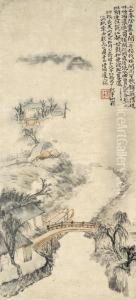 Drizzle And Mist Over The River Banks by Shitao Daoji