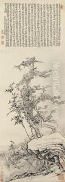 Plum Blossoms And Bamboo - view 1
