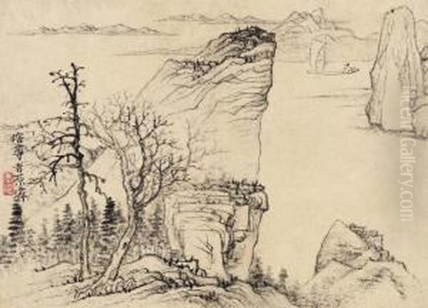 Landscape In Dry Brush - view 1