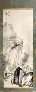 Ink Monochrome Landscape by Soga Shohaku