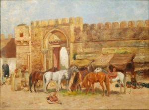 Le Marche Aux Chevaux by John-Lewis Shonborn