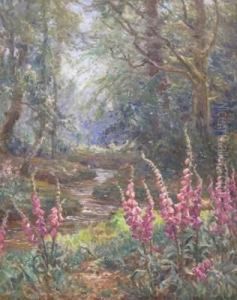 Foxgloves In The New Forest by Frederik Golden Short