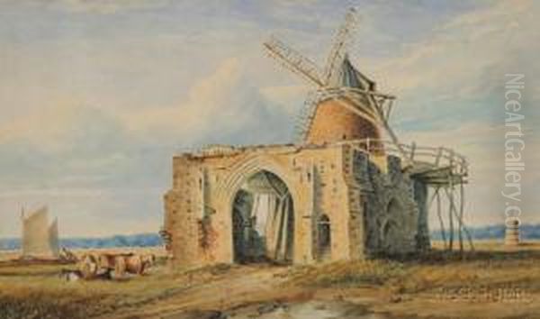 Abbey Ruins And Windmill. - view 1