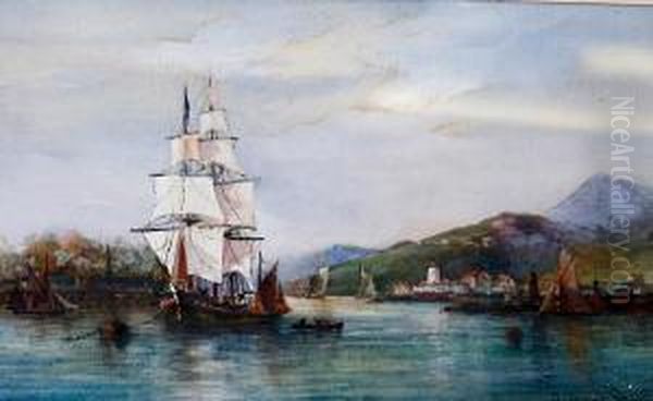 Tall Ship At Anchor - view 1
