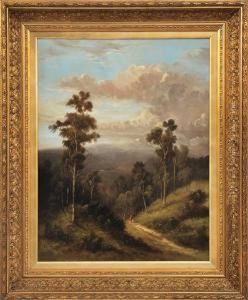 Figure On A Bush Track, 
Possibly Kyneton Landscape