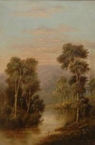 Mount Juliet From The Watts River Healesville by William Wackenbath Short