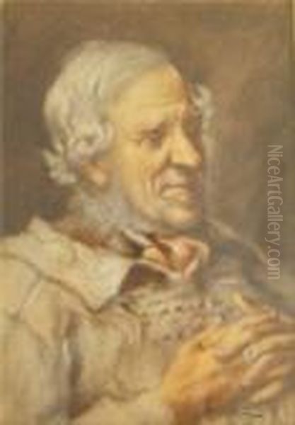Portraits Of An Elderly Woman Wearing A Bonnet And Ashawl - view 1