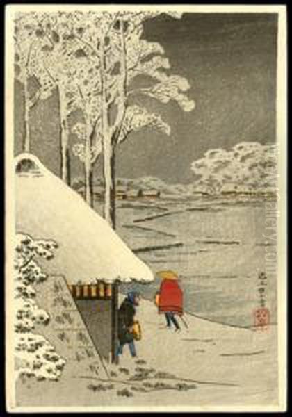 Night Snow At Ikegami - view 1