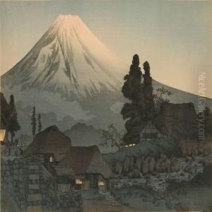 Woodblock Print In Coloursoban Yoko-e by Takahashi Shotei