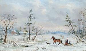 Untitled - The Family On A Horse Drawn Sleigh