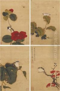 Flowers And Birds In The Style Of Song Court by Wen Shu