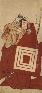 A Full-length Portrait Of Iwai Hanshiro Iv In A Shibaraku Role