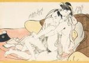 A Couple Making Love In An Interior Beside A Pillow