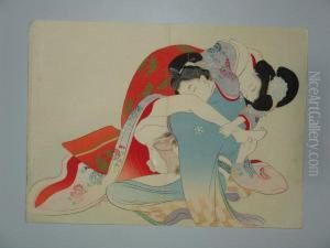 Couple Enlace by Miyagawa Shuntei