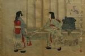 Two Children by Miyagawa Shuntei