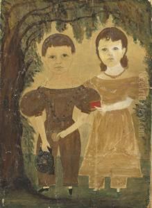 Portrait Of John And Hannah Maria Pickett by Ruth Whittier Shute