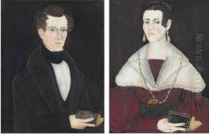 A Pair Of Portraits Of A Lady And A Gentleman by Samuel A. Shute