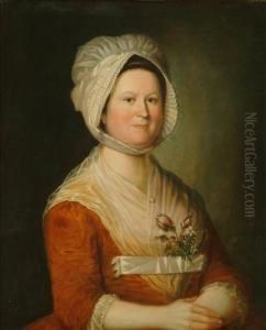 Shuter Portrait Of A Gentlemen Portrait Of A Lady Half Length by William Shuter