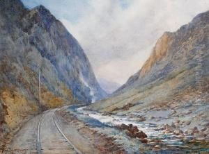 'the Nushki Train In The Shekh Gorge', Britishindia by Allen Robert Betham Shuttleworth
