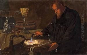 "der Silberschmied" Unten Links Signiert Und Datier T: A. Sieber 1914