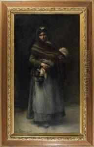 Bohemienne Et Son Enfant by Nicolas Sicard