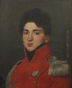 Portrait D'un Jeune Officier Portant Lalegion D'honneur Et L'ordre Du Lys