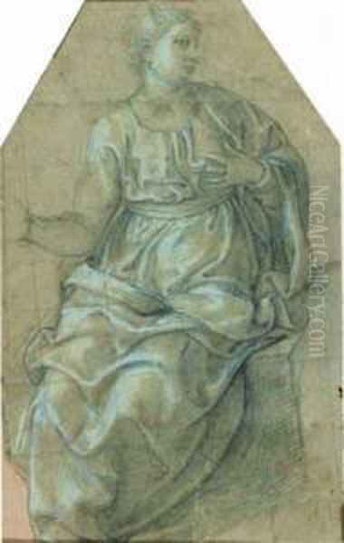 Recto : Femme Assise Regardant Vers La Droite - view 1