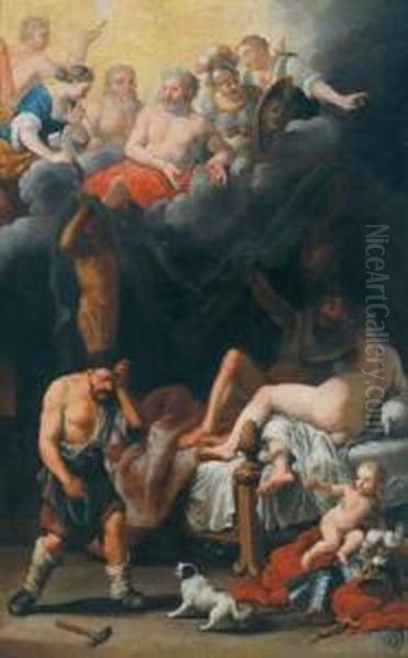 Venere E Marte Sorpresi Da Vulcano E Osservati Dall""""olimpo Degli Dei - view 1