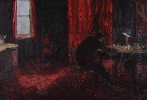 Interior Scene With Figure Seated At A Table by Walter Richard Sickert