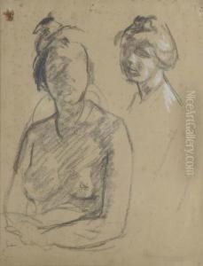 Studies Of A Female Nude by Walter Richard Sickert