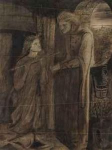 Clerk Saunders by Elizabeth Eleanor Siddal