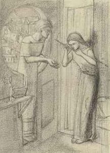 Clerk Saunders by Elizabeth Eleanor Siddal