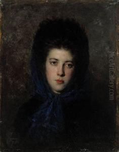 Portret Kobiety W Niebieskiej Chuscie 1875 R.