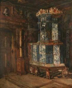 Interior Scene At Doorway by Edward Selmar Siebert